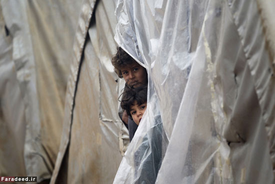 عکس: کودکان آواره سوری و برف و سرما
