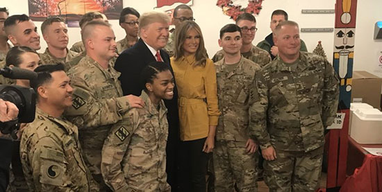 ترامپ و همسرش سرزده به عراق رفتند