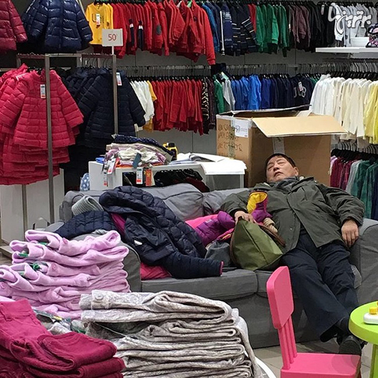 تصاویر خنده‌دار مردان در مراکز خرید