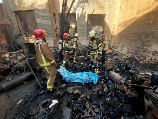 ۲ کشته در انفجار انبار سیلندر گاز در تهران