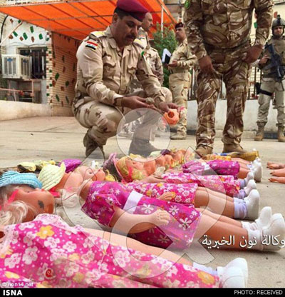 کمین عروسکی داعش برای اربعین +عکس