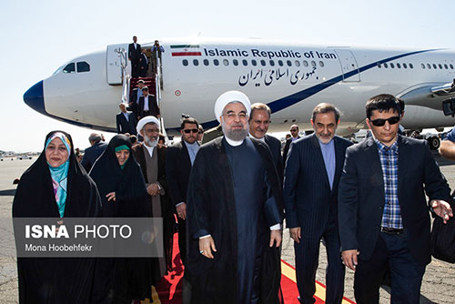 استقبال رسمی از روحانی در فرودگاه مهرآباد