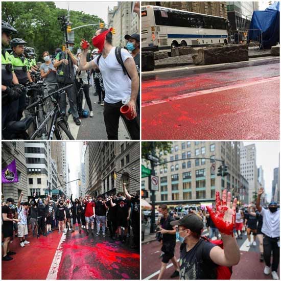 تصاویری از رنگ خون در خیابان‌های نیویورک!