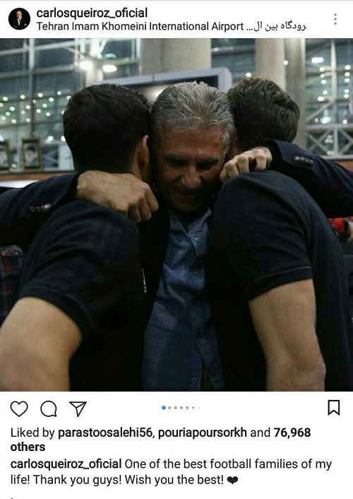 واکنش کی‌روش بعد از خداحافظی با بازیکنان ایران