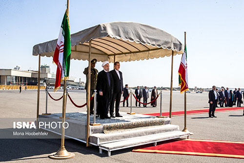 استقبال رسمی از روحانی در فرودگاه مهرآباد