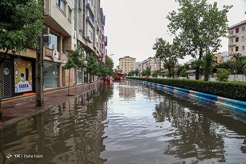 آبگرفتگی معابر عمومی در رشت