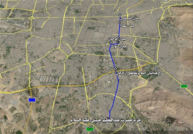 عکس: مسیر راهپیمایی اربعین در تهران