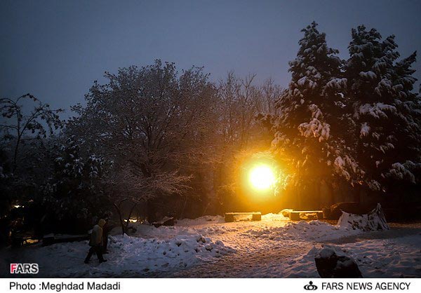 گزارش تصویری از شب سرد زمستانی تهران