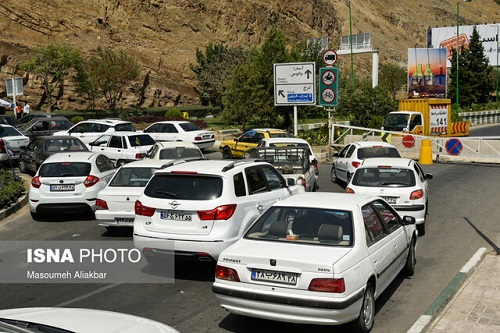 ترافیک سنگین‌تر در جاده چالوس