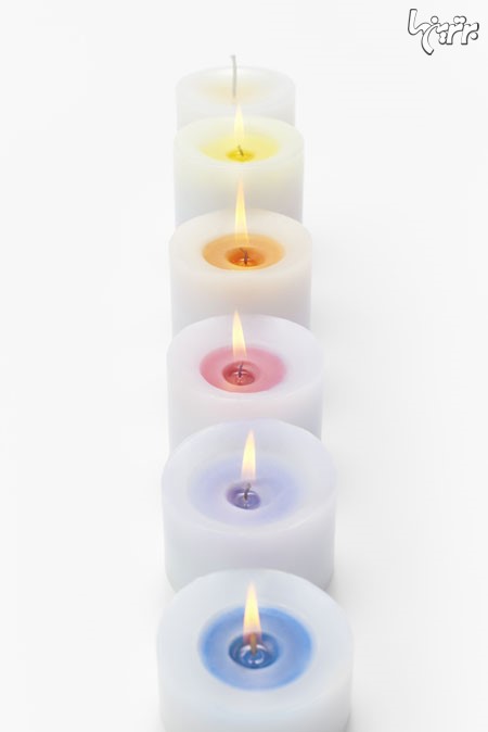شمع های رنگین کمانی زیبا +عکس