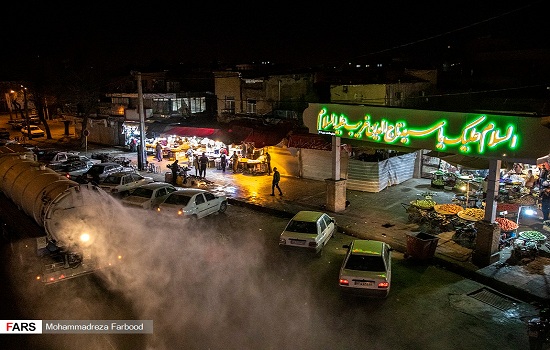 ضدعفونی معابر شهری شیراز
