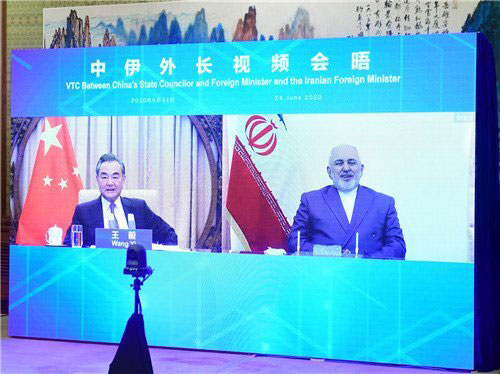 گفتگوی ویدئو کنفرانسی وزرای خارجه چین و ایران