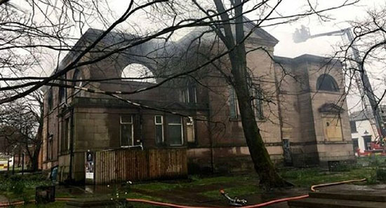 آتش‌سوزی بزرگ در کلیسای تاریخی انگلیس