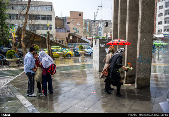 تصاویری از بارش باران بهاری در تهران