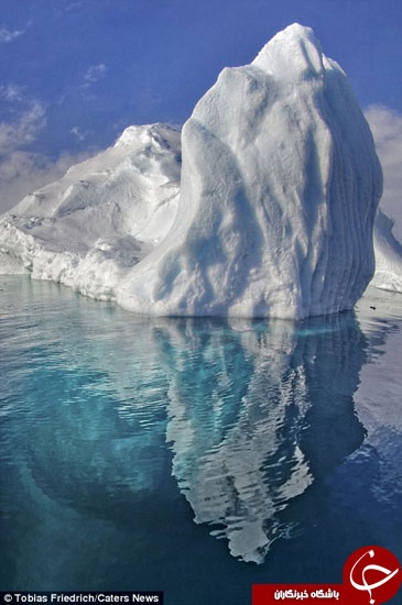 تصاویر شگفت‌انگیز از کوه‌های یخی