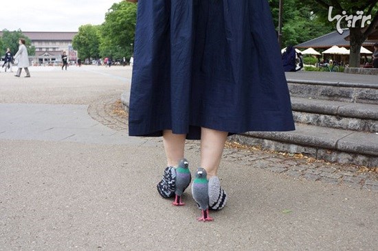 کفش های کبوتری زن ژاپنی