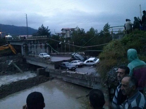عکس: ریزش پل در مازندران