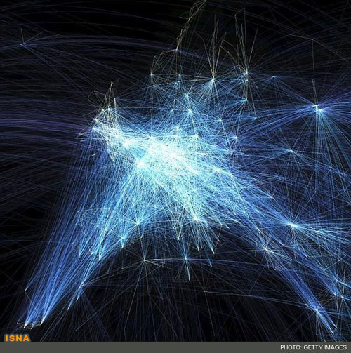 تصاویر خارق‌ العاده‌ از مسیرهای پروازی جهان