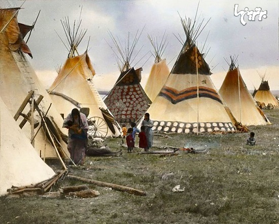 عکس های رنگی کمیاب از بومیان آمریکا