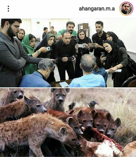 آهنگران در دفاع از نجفی به خبرنگاران توهین کرد