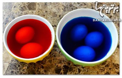 تخم‌مرغ های رنگی مرمری درست کنید