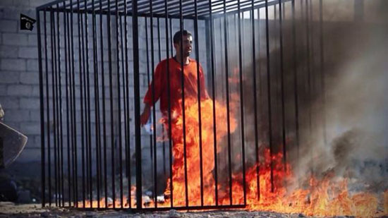 عکس: داعش خلبان اردنی را زنده سوزاند