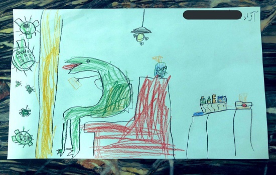 سوژه جالب نقاشیِ کودک ۸ ساله