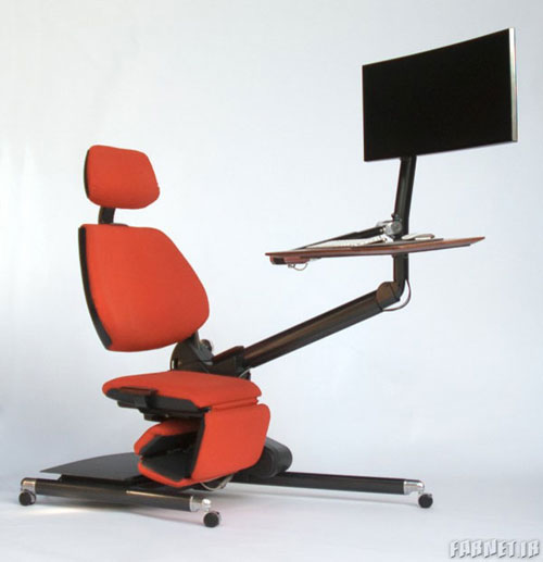 یک صندلی برای معتادان به کامپیوتر! +عکس