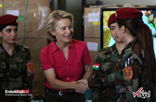 دیدار وزیر دفاع آلمان با زنان پیشمرگه