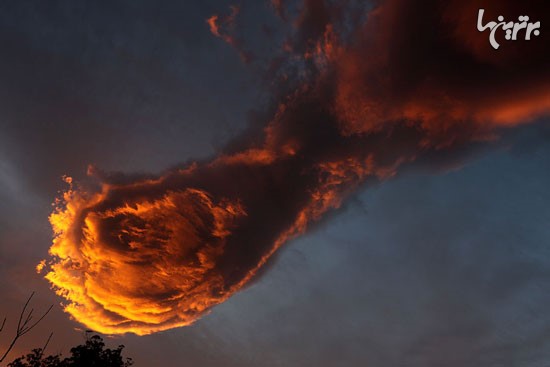 ابر آتشین وحشتناک بر فراز پرتغال! +عکس