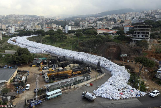 عکس: رودخانه زباله در بیروت
