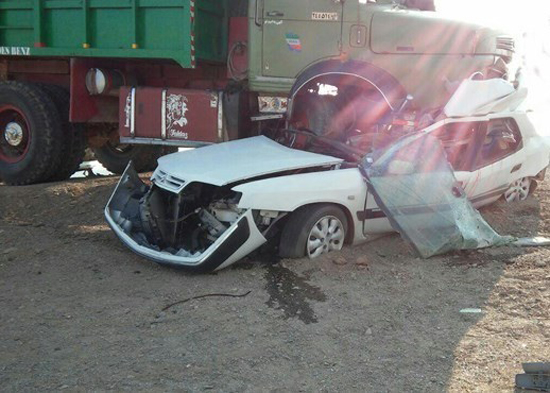 تصادف مرگبار زانتیا با کامیون