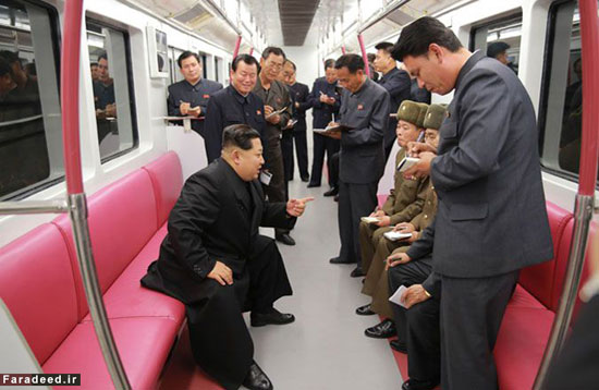 کیم جونگ اون در مترو +عکس