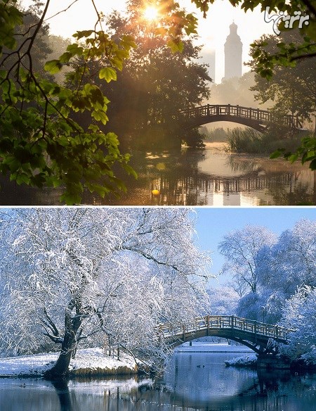 تصاویر قبل و بعد از تحولات زیبای زمستانی