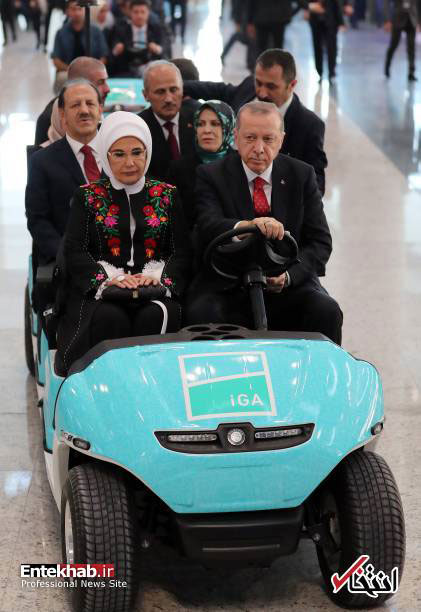 رانندگی اردوغان در فرودگاه استانبول
