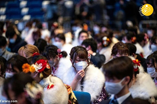 دختران ژاپنی در جشن رسیدن به سن قانونی