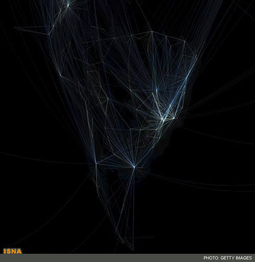 تصاویر خارق‌ العاده‌ از مسیرهای پروازی جهان