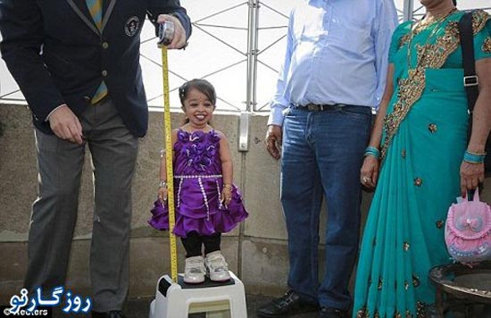 کوتاه قدترین زن جهان گینسی شد +عکس