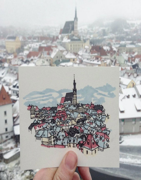 نقاشی های فانتزی از مناطق دیدنی شهرهای اروپا