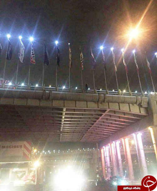 عکس:اقدام به خودکشی در پل شيخ فضل‌الله