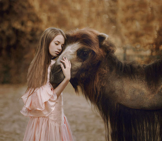 عکس‌های خیره‌کننده دختر روس با حیوانات