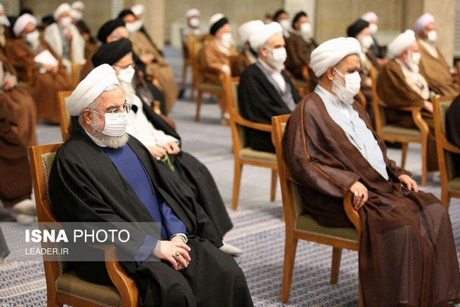 حضور حسن روحانی در دیدار خبرگان با رهبری