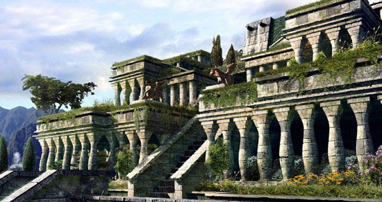 ساخت ماکت باغ‌های معلق بابل در فرانسه