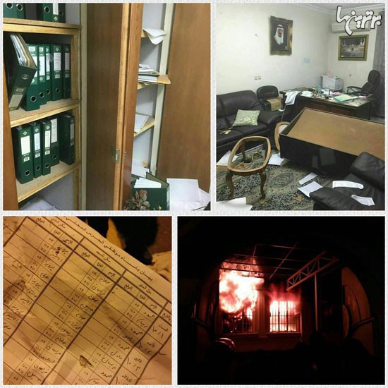 سفارت عربستان پس از حمله +عکس