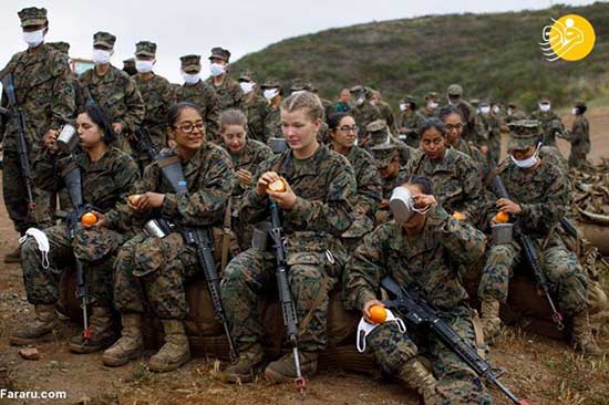 تصاویر؛ تمرینات طاقت‌فرسایِ زنان تفنگدار آمریکایی