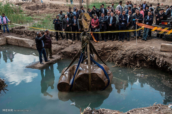 کشف مجسمه رامسس دوم در مصر‎