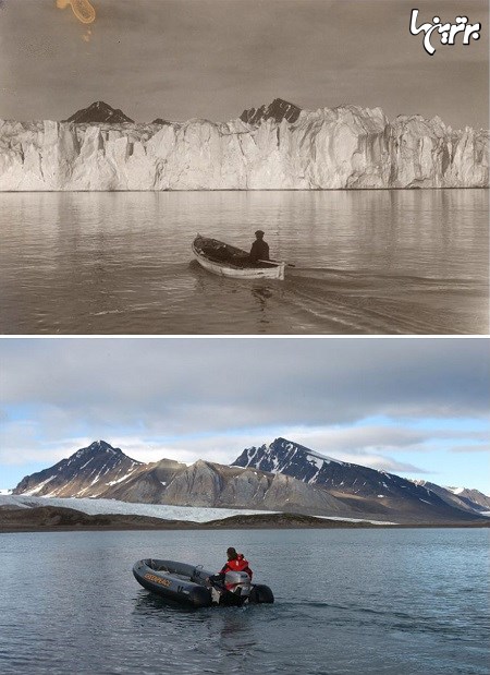 تصاویر تکان دهنده از صدسال تغییر آب و هوا