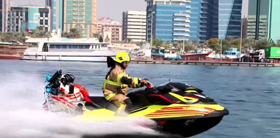 تجهیزات مدرن آتش‌نشانی ساحلی در دوبی