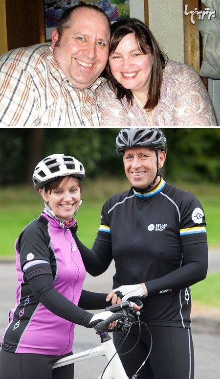 تصاویر جالب زوج ها قبل و بعد از کم کردن وزن