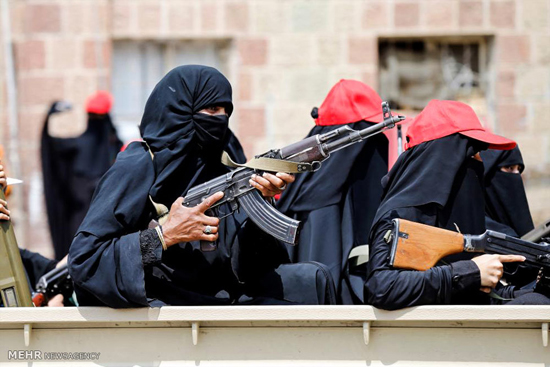 زنان مسلح حوثی